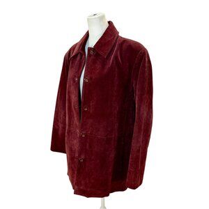 Vintage Sequence Burgundy Suede Jacket